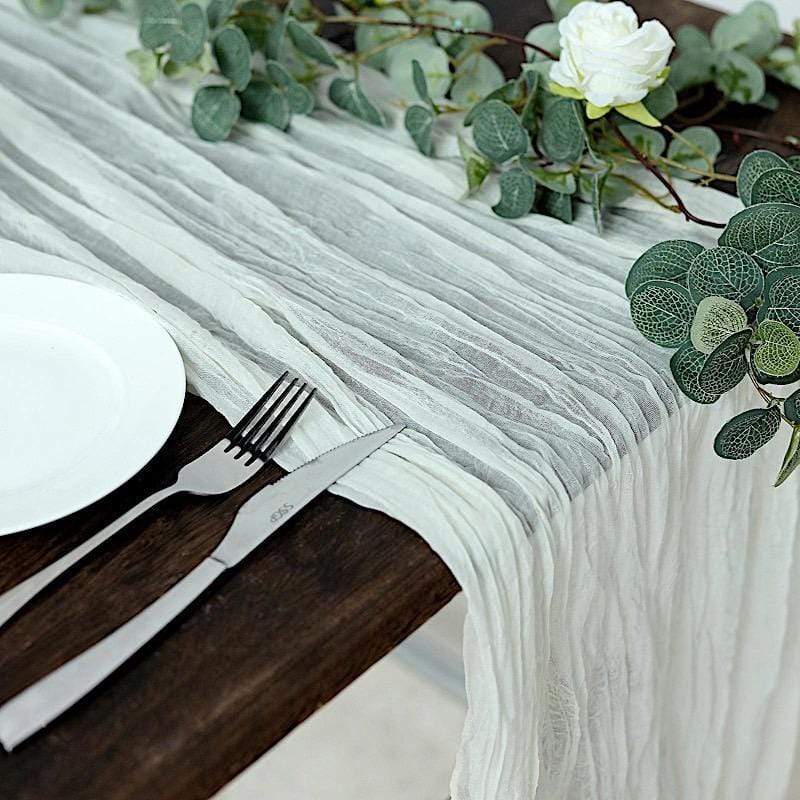 10 ft Cheesecloth Table Runner Cotton Wedding Linens