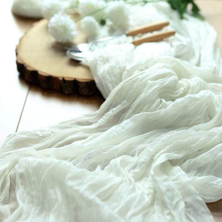 10 ft Cheesecloth Table Runner Cotton Wedding Linens