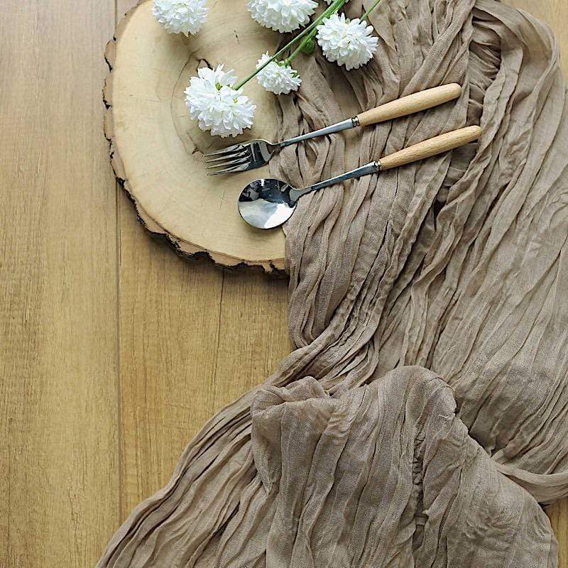 10 ft Cheesecloth Table Runner Cotton Wedding Linens