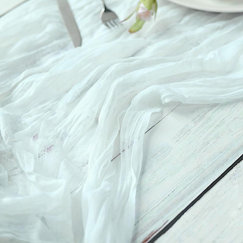 10 ft Cheesecloth Table Runner Cotton Wedding Linens