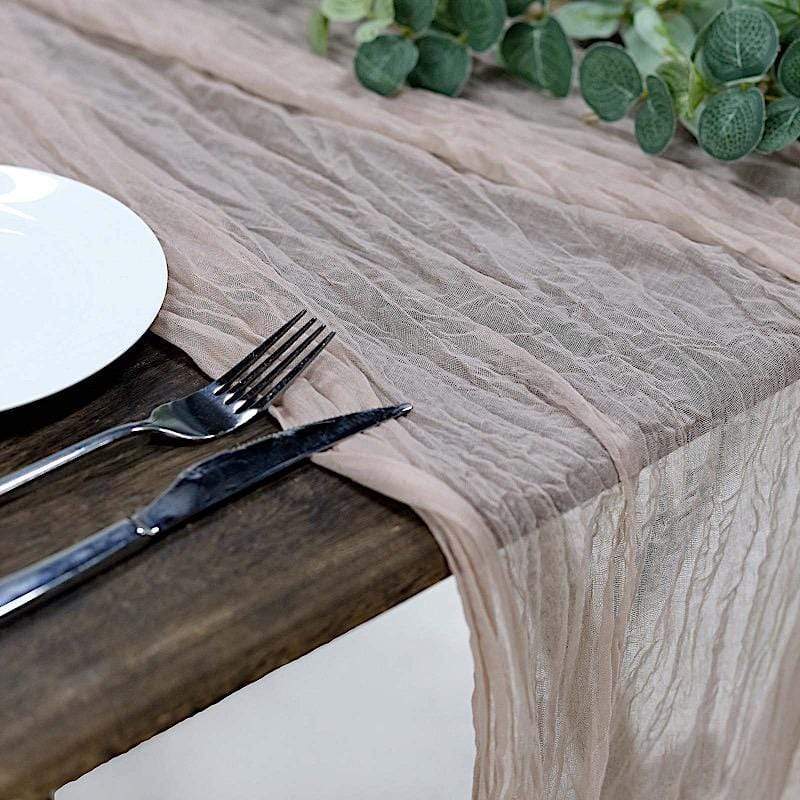 10 ft Cheesecloth Table Runner Cotton Wedding Linens