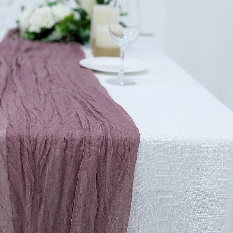 10 ft Cheesecloth Table Runner Cotton Wedding Linens