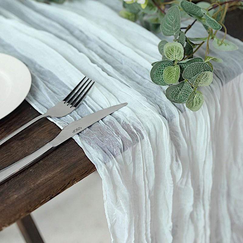 10 ft Cheesecloth Table Runner Cotton Wedding Linens