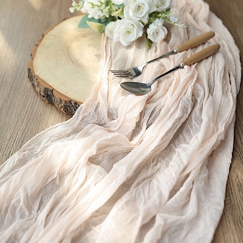 10 ft Cheesecloth Table Runner Cotton Wedding Linens