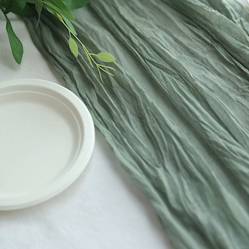 10 ft Cheesecloth Table Runner Cotton Wedding Linens