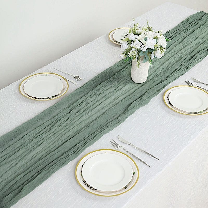 10 ft Cheesecloth Table Runner Cotton Wedding Linens