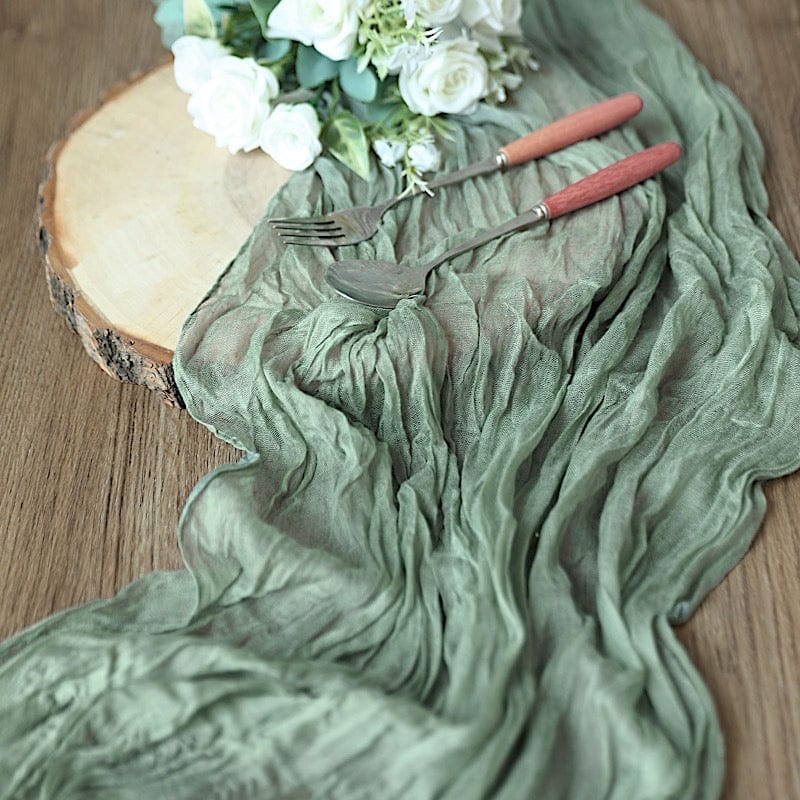 10 ft Cheesecloth Table Runner Cotton Wedding Linens