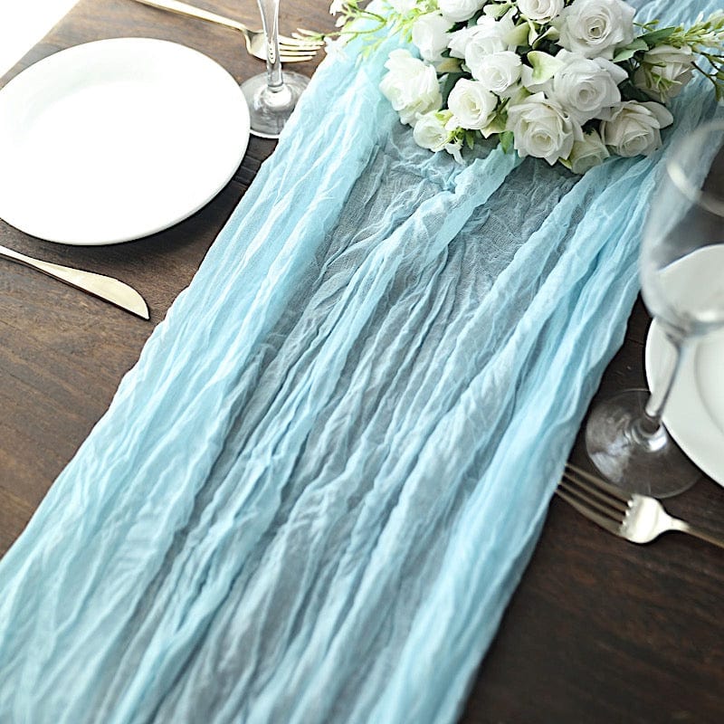 10 ft Cheesecloth Table Runner Cotton Wedding Linens