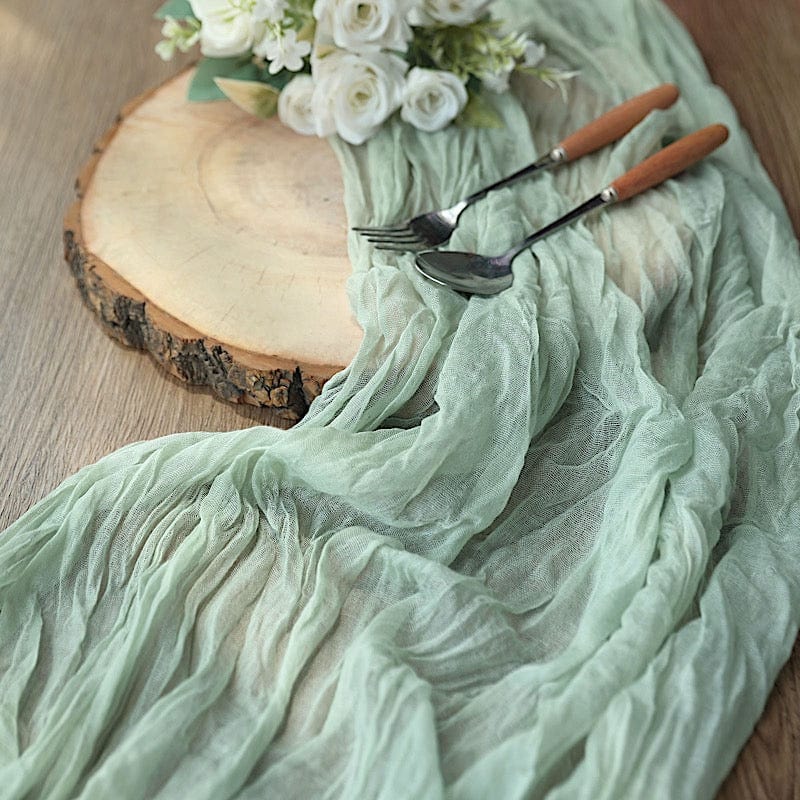 10 ft Cheesecloth Table Runner Cotton Wedding Linens