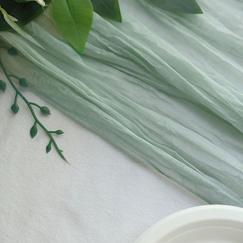 10 ft Cheesecloth Table Runner Cotton Wedding Linens