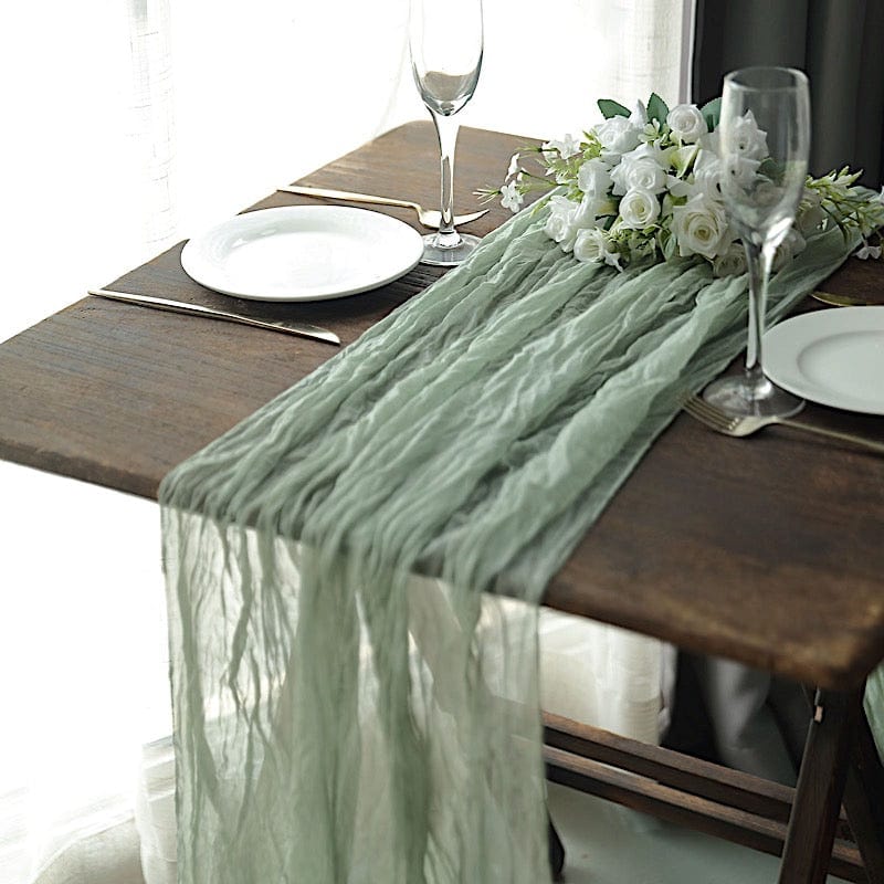 10 ft Cheesecloth Table Runner Cotton Wedding Linens