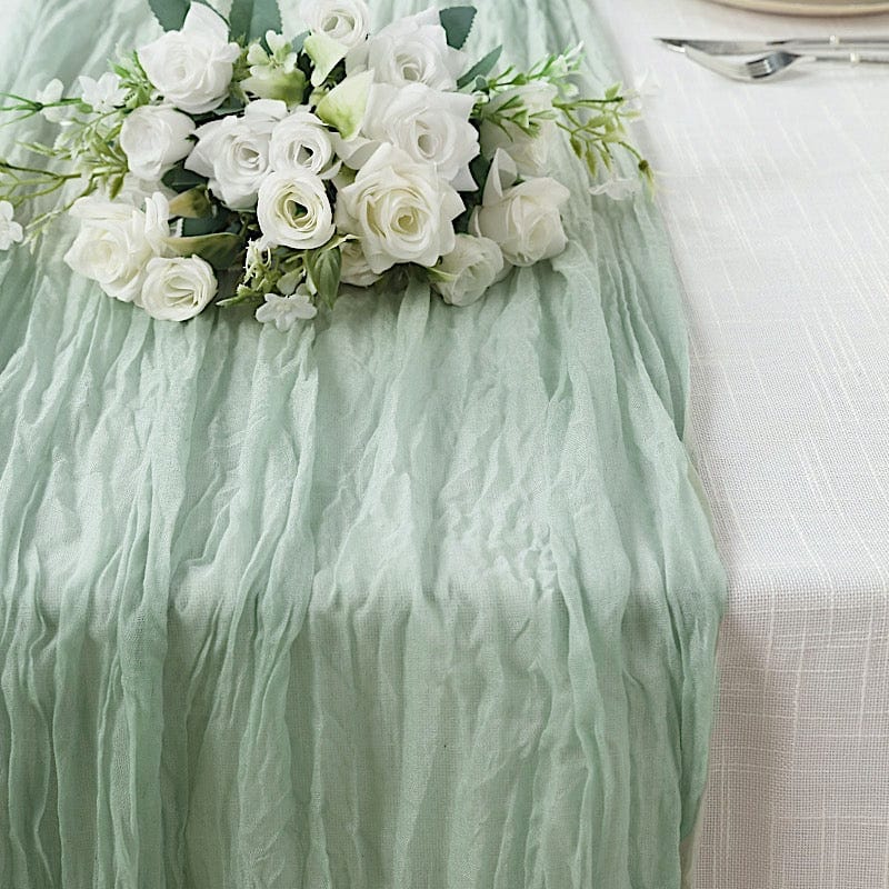 10 ft Cheesecloth Table Runner Cotton Wedding Linens