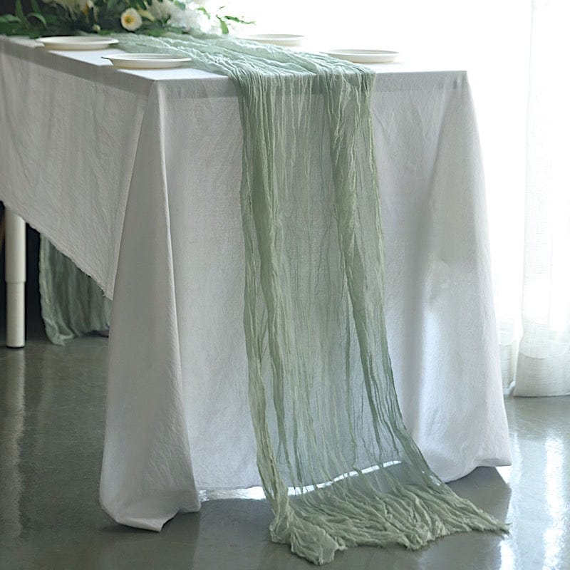10 ft Cheesecloth Table Runner Cotton Wedding Linens