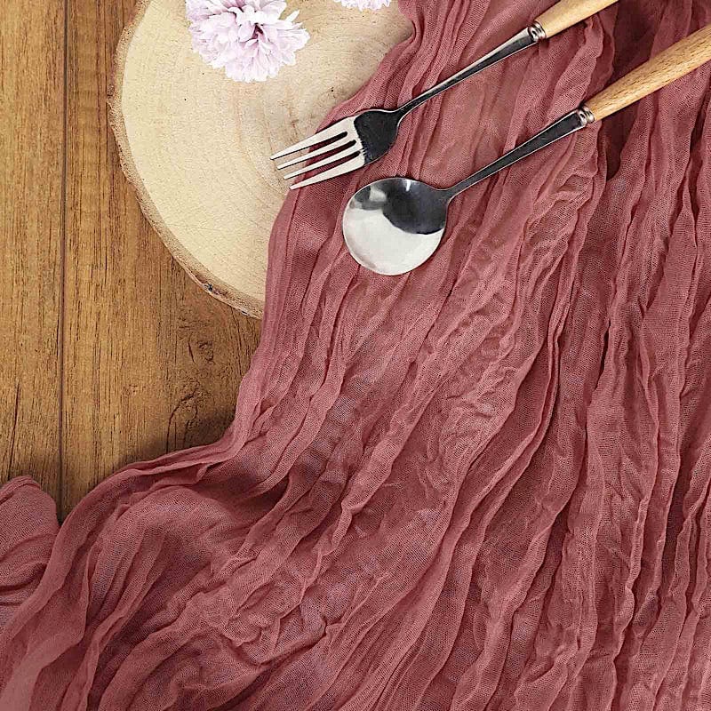 10 ft Cheesecloth Table Runner Cotton Wedding Linens