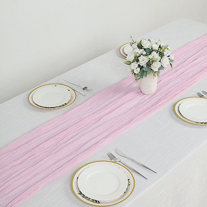 10 ft Cheesecloth Table Runner Cotton Wedding Linens