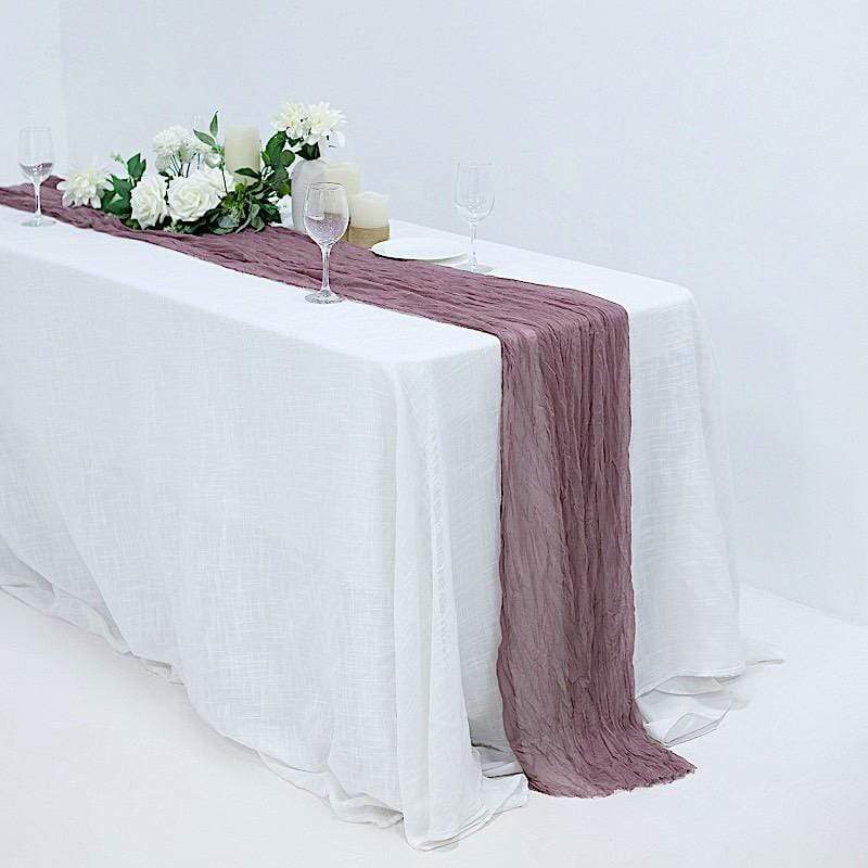 10 ft Cheesecloth Table Runner Cotton Wedding Linens RUN_CHES_073