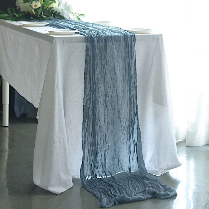 10 ft Cheesecloth Table Runner Cotton Wedding Linens RUN_CHES_086