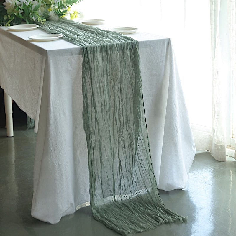 10 ft Cheesecloth Table Runner Cotton Wedding Linens RUN_CHES_087