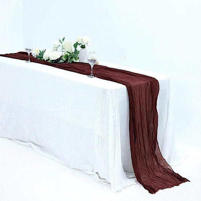 10 ft Cheesecloth Table Runner Cotton Wedding Linens RUN_CHES_BURG