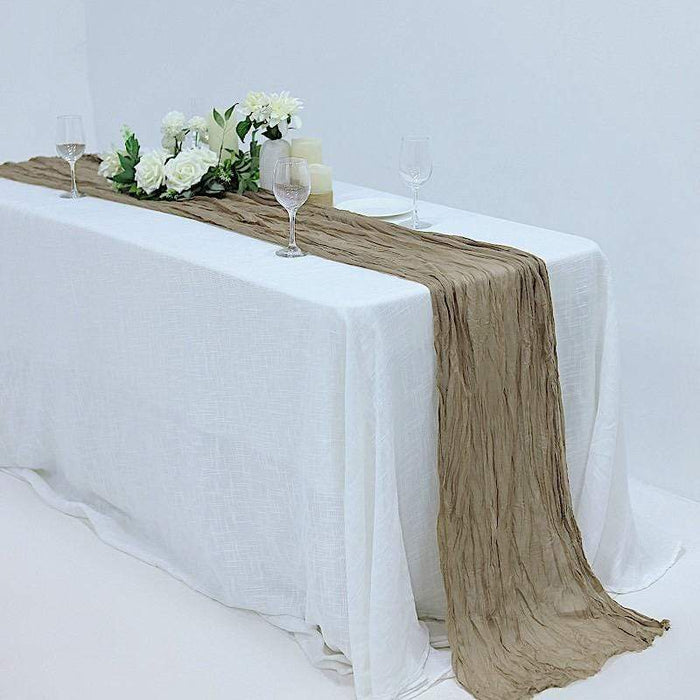 10 ft Cheesecloth Table Runner Cotton Wedding Linens RUN_CHES_NAT