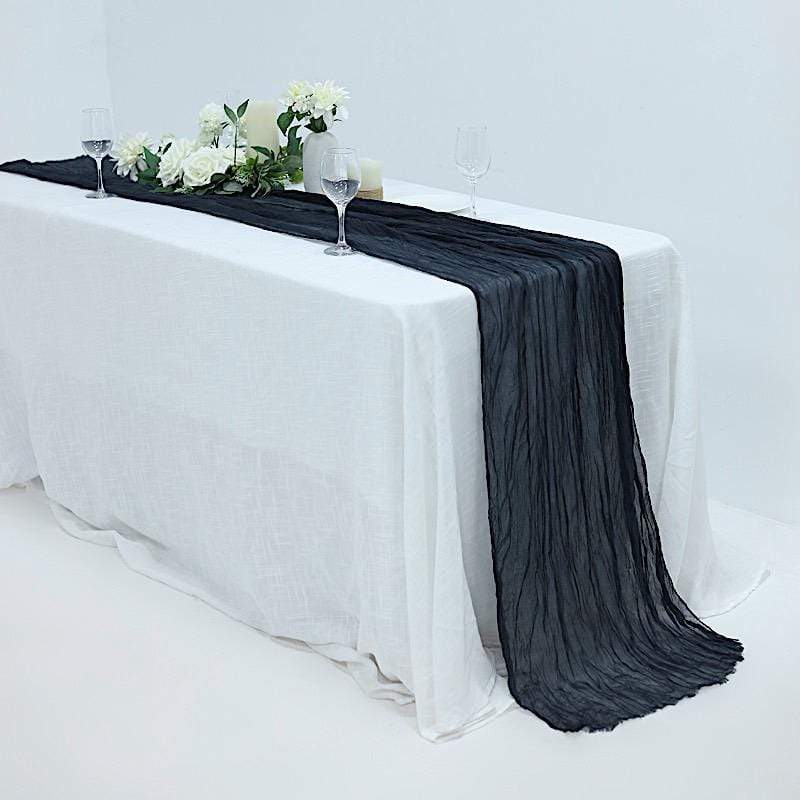 10 ft Cheesecloth Table Runner Cotton Wedding Linens RUN_CHES_NAVY