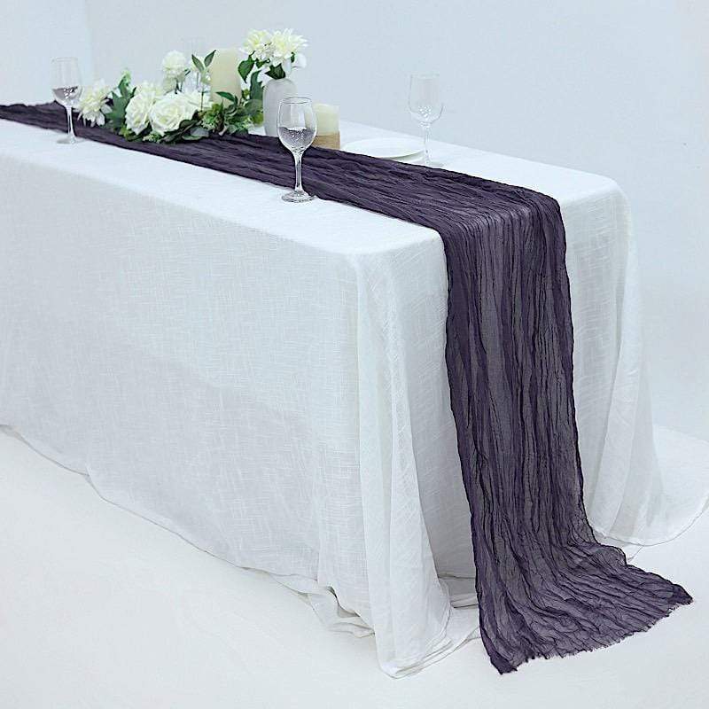 10 ft Cheesecloth Table Runner Cotton Wedding Linens RUN_CHES_PURP