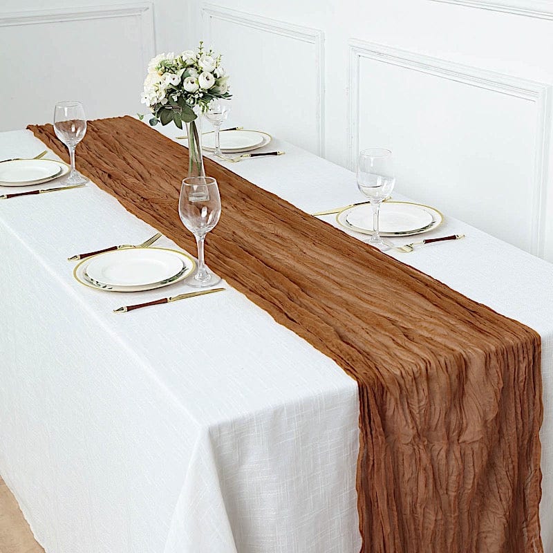 10 ft Cheesecloth Table Runner Cotton Wedding Linens RUN_CHES_TAUP