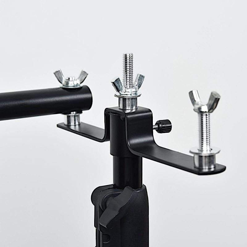 10 ft Double Cross Bars Mounting Hardware Photography Backdrop Stand Kit - Black BKDP_STND07_3