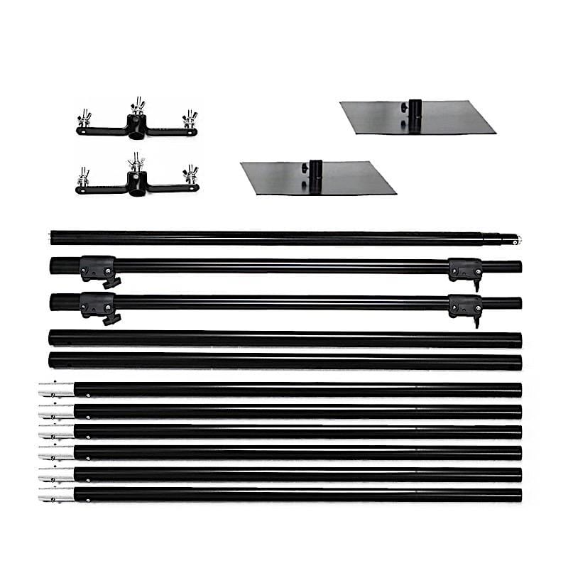 10 ft Dual Cross Bar Photography Backdrop Stand - Black BKDP_STND07_A