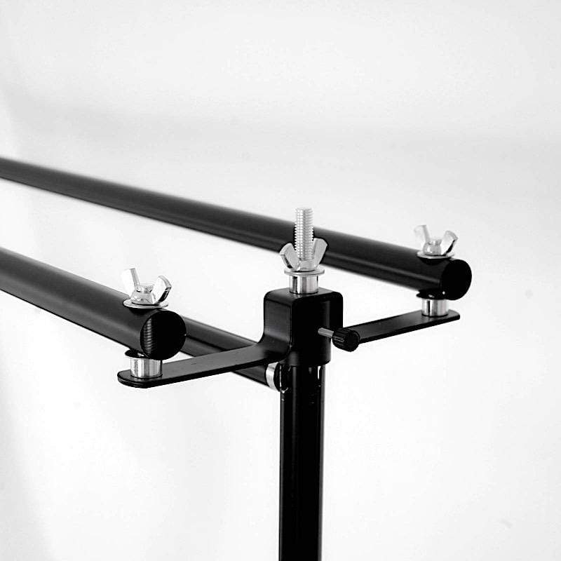 10 ft Dual Cross Bar Photography Backdrop Stand - Black BKDP_STND07_A