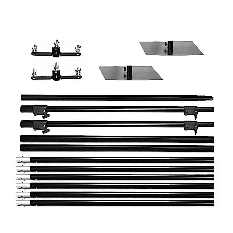10 ft Dual Cross Bar Photography Backdrop Stand - Black BKDP_STND07_A