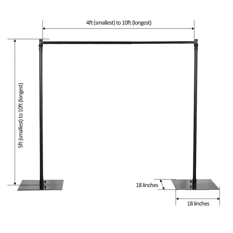 10 ft x 10 ft Adjustable Heavy Duty Pipe and Drape Kit Backdrop Support BKDP_STND07