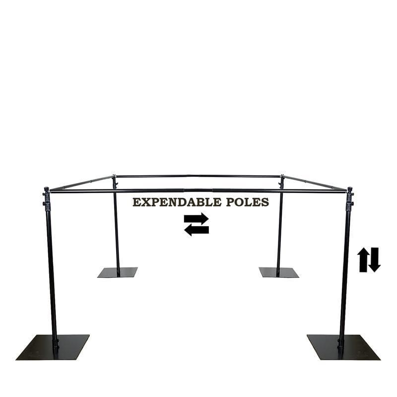 10 ft x 10 ft Adjustable Wedding Canopy Chuppah Mandap Hardware Kit BKDP_STND10