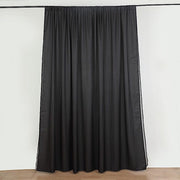 10 ft x 10 ft Polyester and Sheer Chiffon Dual Layer Backdrop Curtain with Rod Pockets