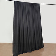 10 ft x 10 ft Polyester and Sheer Chiffon Dual Layer Backdrop Curtain with Rod Pockets