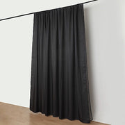 10 ft x 10 ft Polyester and Sheer Chiffon Dual Layer Backdrop Curtain with Rod Pockets