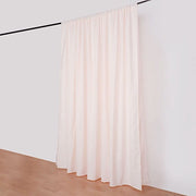 10 ft x 10 ft Polyester and Sheer Chiffon Dual Layer Backdrop Curtain with Rod Pockets
