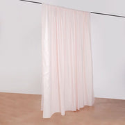 10 ft x 10 ft Polyester and Sheer Chiffon Dual Layer Backdrop Curtain with Rod Pockets