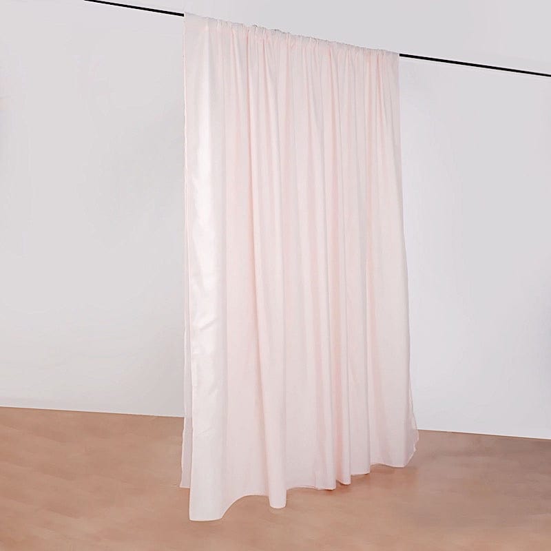 10 ft x 10 ft Polyester and Sheer Chiffon Dual Layer Backdrop Curtain with Rod Pockets
