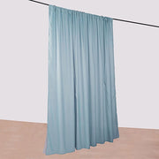 10 ft x 10 ft Polyester and Sheer Chiffon Dual Layer Backdrop Curtain with Rod Pockets
