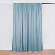 10 ft x 10 ft Polyester and Sheer Chiffon Dual Layer Backdrop Curtain with Rod Pockets