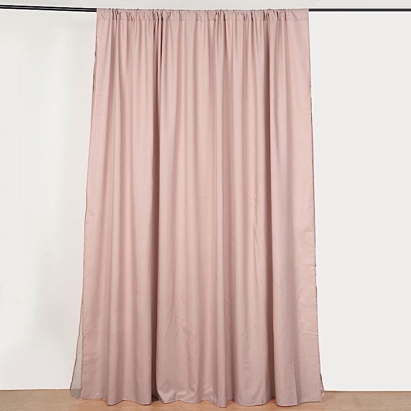 10 ft x 10 ft Polyester and Sheer Chiffon Dual Layer Backdrop Curtain with Rod Pockets