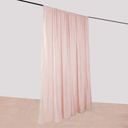 10 ft x 10 ft Polyester and Sheer Chiffon Dual Layer Backdrop Curtain with Rod Pockets