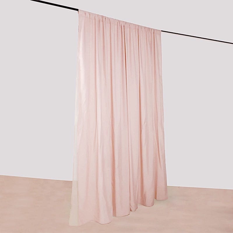10 ft x 10 ft Polyester and Sheer Chiffon Dual Layer Backdrop Curtain with Rod Pockets
