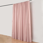 10 ft x 10 ft Polyester and Sheer Chiffon Dual Layer Backdrop Curtain with Rod Pockets