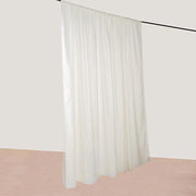 10 ft x 10 ft Polyester and Sheer Chiffon Dual Layer Backdrop Curtain with Rod Pockets
