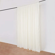 10 ft x 10 ft Polyester and Sheer Chiffon Dual Layer Backdrop Curtain with Rod Pockets