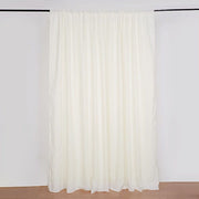 10 ft x 10 ft Polyester and Sheer Chiffon Dual Layer Backdrop Curtain with Rod Pockets