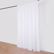 10 ft x 10 ft Polyester and Sheer Chiffon Dual Layer Backdrop Curtain with Rod Pockets