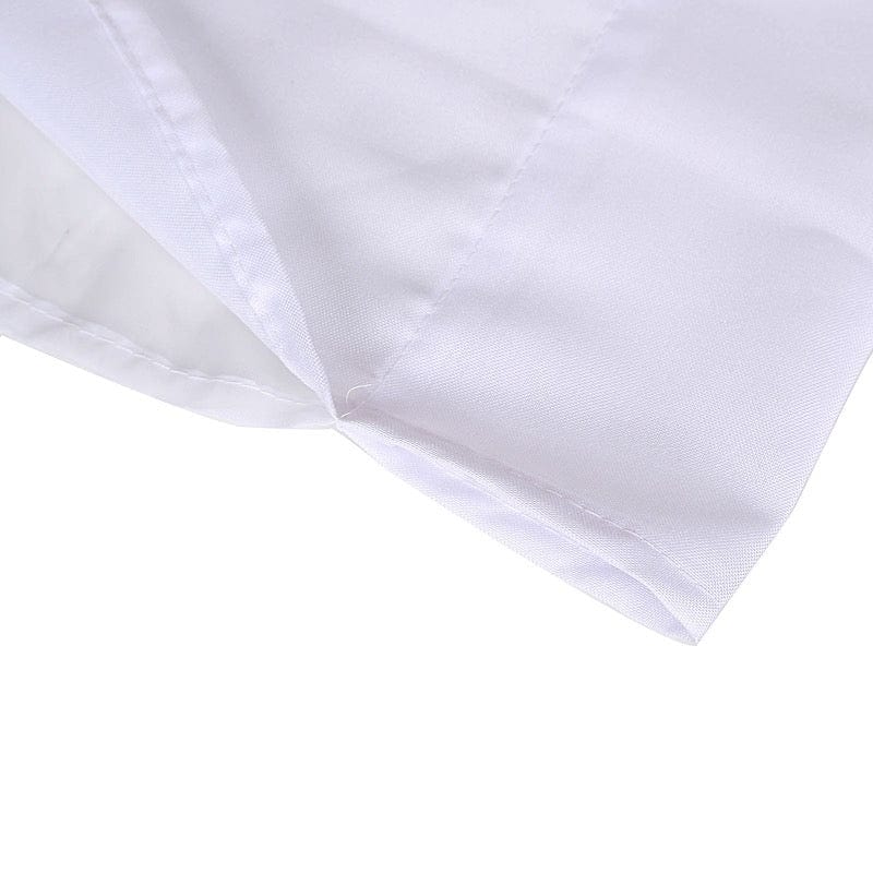 10 ft x 10 ft Polyester and Sheer Chiffon Dual Layer Backdrop Curtain with Rod Pockets